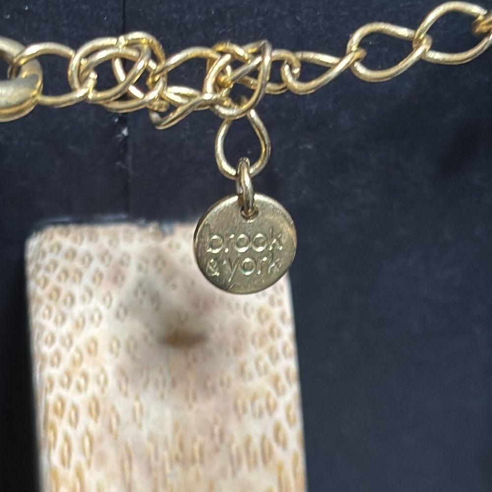 Brook & York Gigi Gold Tone Cuban Link Necklace - Picture 3 of 9